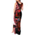 Tonga and Australia ANZAC Day Tank Maxi Dress Aboriginal and Ngatu Art Pattern - Gallipoli Lest We Forget