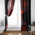 Tonga and Australia ANZAC Day Window Curtain Aboriginal and Ngatu Art Pattern - Gallipoli Lest We Forget