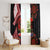 Tonga and Australia ANZAC Day Window Curtain Aboriginal and Ngatu Art Pattern - Gallipoli Lest We Forget