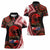 Tonga and Australia ANZAC Day Women Polo Shirt Aboriginal and Ngatu Art Pattern - Gallipoli Lest We Forget