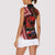 Tonga and Australia ANZAC Day Women Sleeveless Polo Shirt Aboriginal and Ngatu Art Pattern - Gallipoli Lest We Forget