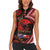 Tonga and Australia ANZAC Day Women Sleeveless Polo Shirt Aboriginal and Ngatu Art Pattern - Gallipoli Lest We Forget