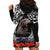 New Zealand and Cook Islands ANZAC Day Hoodie Dress Gallipoli Lest We Forget Tatau Art Tribal and Maori Tattoo with Fern