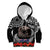 New Zealand and Cook Islands ANZAC Day Kid Hoodie Gallipoli Lest We Forget Tatau Art Tribal and Maori Tattoo with Fern