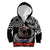 New Zealand and Cook Islands ANZAC Day Kid Hoodie Gallipoli Lest We Forget Tatau Art Tribal and Maori Tattoo with Fern