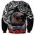 New Zealand and Cook Islands ANZAC Day Sweatshirt Gallipoli Lest We Forget Tatau Art Tribal and Maori Tattoo with Fern