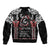 Aotearoa Toitu Te Tiriti-Maori Taniwha Sleeve Zip Bomber Jacket Toitu Te Whenua Toitu Te Reo Maori