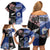 Personalised Aotearoa and Samoa Together Family Matching Off Shoulder Short Dress and Hawaiian Shirt Tatau Art Tattoos-Taniko and Tukutuku with Maori Pattern