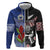 Custom Aotearoa and Samoa Rugby Hoodie Maori Warrior and Teuila Emblem-Tatau with Taniko Art