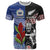 Custom Aotearoa and Samoa Rugby T Shirt Maori Warrior and Teuila Emblem-Tatau with Taniko Art