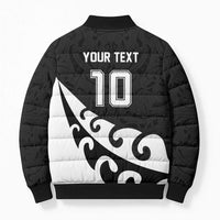 Custom NZ Rugby Bomber Puffer Jacket Koru and Silver Fern Sporty Style LT03 - Polynesian Pride