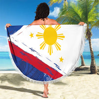 Philippines National Flag Day Beach Blanket Polynesian and Yakan Tattoo Brush Style LT03 - Polynesian Pride