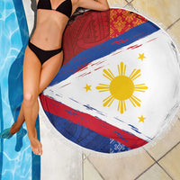 Philippines National Flag Day Beach Blanket Polynesian and Yakan Tattoo Brush Style LT03 - Polynesian Pride