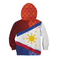 Philippines National Flag Day Kid Hoodie Polynesian and Yakan Tattoo Brush Style LT03 - Polynesian Pride