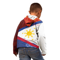 Philippines National Flag Day Kid Hoodie Polynesian and Yakan Tattoo Brush Style LT03 - Polynesian Pride