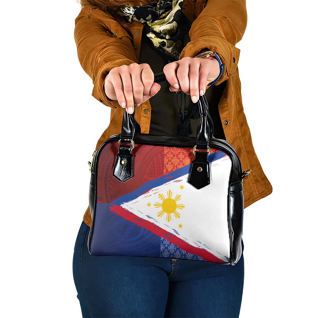 Philippines National Flag Day Shoulder Handbag Polynesian and Yakan Tattoo Brush Style LT03 One Size Red - Polynesian Pride