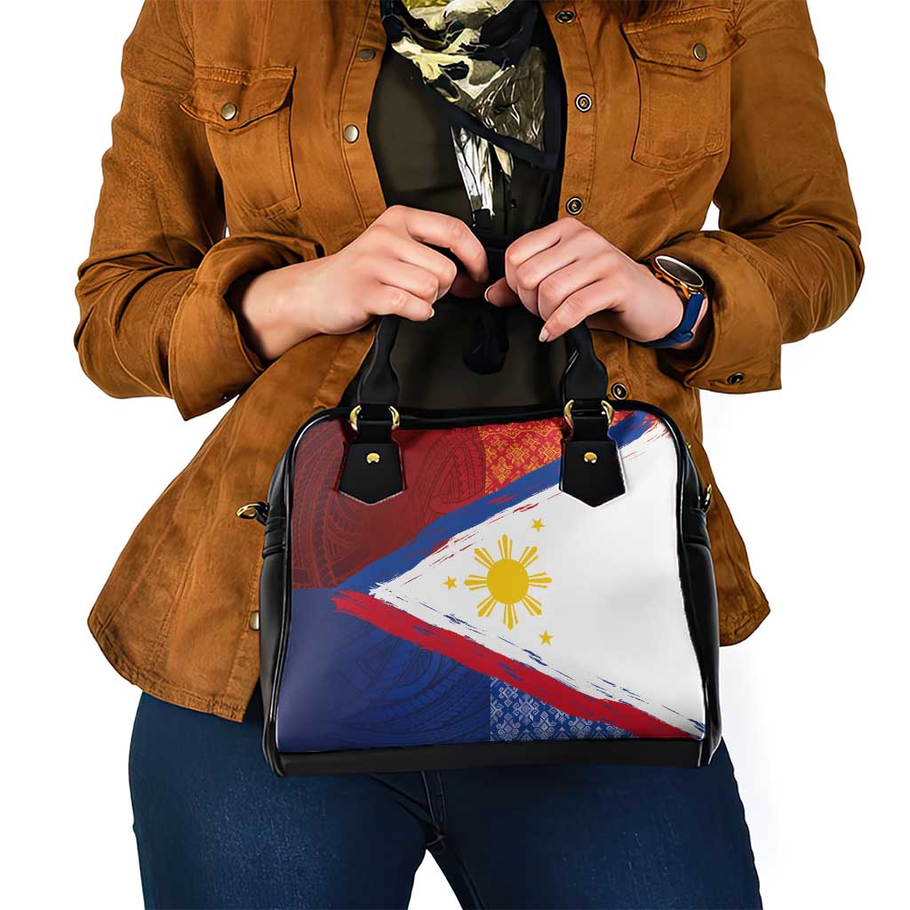 Philippines National Flag Day Shoulder Handbag Polynesian and Yakan Tattoo Brush Style LT03 - Polynesian Pride