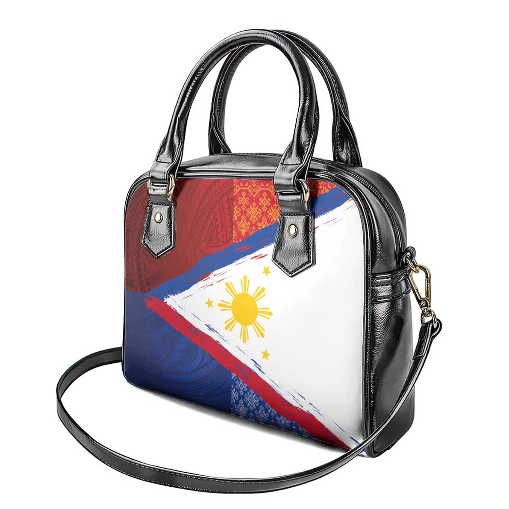 Philippines National Flag Day Shoulder Handbag Polynesian and Yakan Tattoo Brush Style LT03 - Polynesian Pride