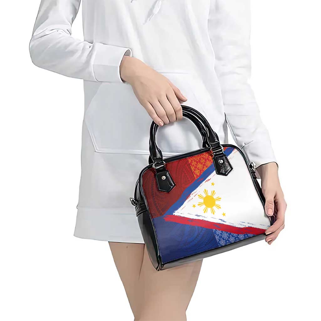 Philippines National Flag Day Shoulder Handbag Polynesian and Yakan Tattoo Brush Style LT03 - Polynesian Pride