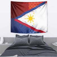 Philippines National Flag Day Tapestry Polynesian and Yakan Tattoo Brush Style LT03 - Polynesian Pride