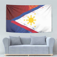 Philippines National Flag Day Tapestry Polynesian and Yakan Tattoo Brush Style LT03 - Polynesian Pride