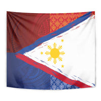 Philippines National Flag Day Tapestry Polynesian and Yakan Tattoo Brush Style LT03 - Polynesian Pride