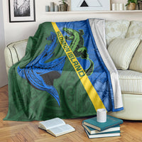 Solomon Island Crocodile and Shark Blanket Polynesian Pattern LT03 Blue - Polynesian Pride