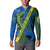 Solomon Island Crocodile and Shark Button Sweatshirt Polynesian Pattern