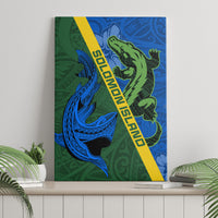 Solomon Island Crocodile and Shark Canvas Wall Art Polynesian Pattern LT03 - Polynesian Pride