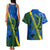 Solomon Island Crocodile and Shark Couples Matching Tank Maxi Dress and Hawaiian Shirt Polynesian Pattern