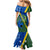 Solomon Island Crocodile and Shark Family Matching Mermaid Dress and Hawaiian Shirt Polynesian Pattern