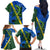 Solomon Island Crocodile and Shark Family Matching Off The Shoulder Long Sleeve Dress and Hawaiian Shirt Polynesian Pattern