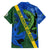 Solomon Island Crocodile and Shark Family Matching Off Shoulder Short Dress and Hawaiian Shirt Polynesian Pattern