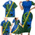Solomon Island Crocodile and Shark Family Matching Short Sleeve Bodycon Dress and Hawaiian Shirt Polynesian Pattern