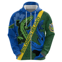 Solomon Island Crocodile and Shark Hoodie Polynesian Pattern LT03 - Polynesian Pride