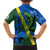 Solomon Island Crocodile and Shark Kid Hawaiian Shirt Polynesian Pattern