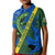 Solomon Island Crocodile and Shark Kid Polo Shirt Polynesian Pattern