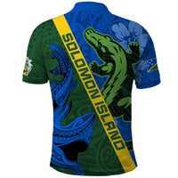 Solomon Island Crocodile and Shark Polo Shirt Polynesian Pattern LT03 - Polynesian Pride