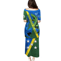 Solomon Island Crocodile and Shark Puletasi Polynesian Pattern LT03 - Polynesian Pride