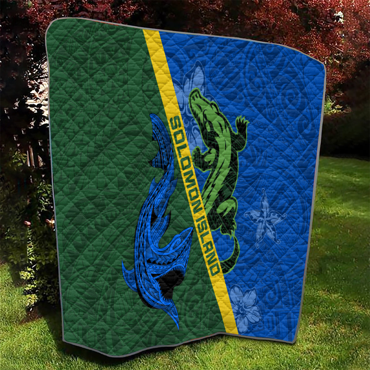 Solomon Island Crocodile and Shark Quilt Polynesian Pattern LT03 - Polynesian Pride