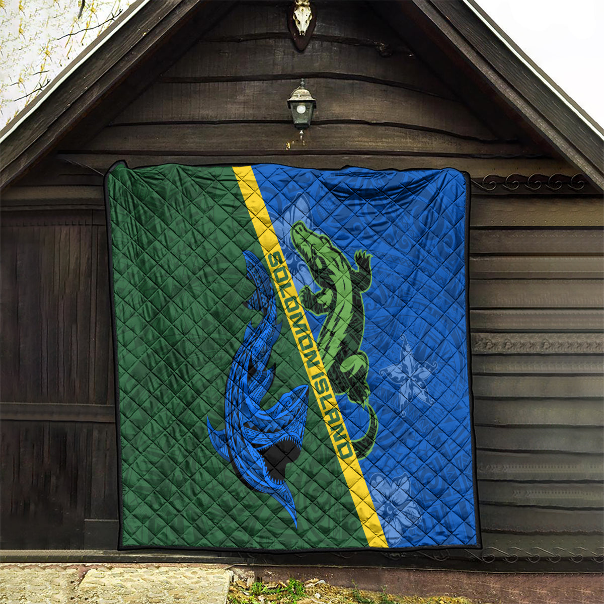 Solomon Island Crocodile and Shark Quilt Polynesian Pattern LT03 - Polynesian Pride
