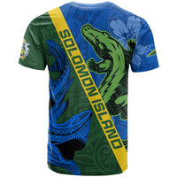 Solomon Island Crocodile and Shark T Shirt Polynesian Pattern LT03 - Polynesian Pride