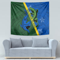 Solomon Island Crocodile and Shark Tapestry Polynesian Pattern LT03 - Polynesian Pride