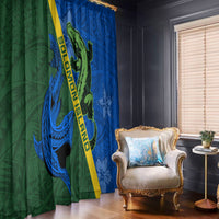 Solomon Island Crocodile and Shark Window Curtain Polynesian Pattern LT03 - Polynesian Pride