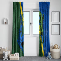 Solomon Island Crocodile and Shark Window Curtain Polynesian Pattern LT03 - Polynesian Pride