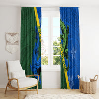 Solomon Island Crocodile and Shark Window Curtain Polynesian Pattern LT03 - Polynesian Pride