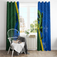 Solomon Island Crocodile and Shark Window Curtain Polynesian Pattern LT03 - Polynesian Pride