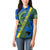 Solomon Island Crocodile and Shark Women Polo Shirt Polynesian Pattern