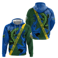 Solomon Island Crocodile and Shark Zip Hoodie Polynesian Pattern LT03 - Polynesian Pride