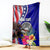 Personalised American Samoa and United States Blanket Bald Eagle and Seal Hibiscus Polynesian Pattern